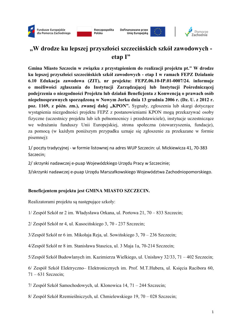 konwencja_komunikat na stronę_FEPZ_6_10_1